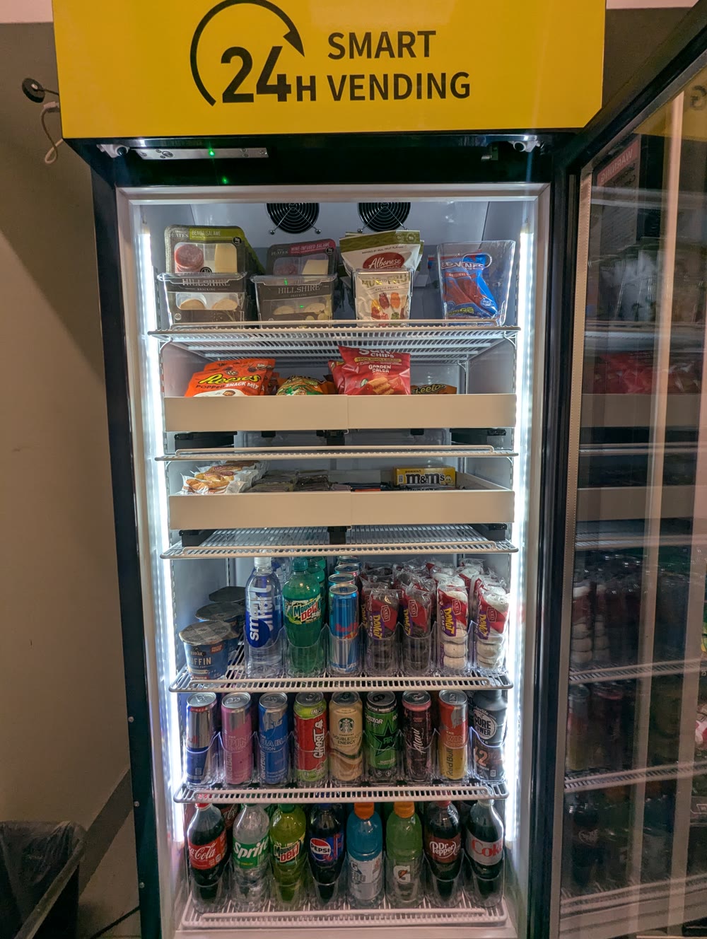 Charcuterie small plates and premium snacks stocked in an On Point smart cooler